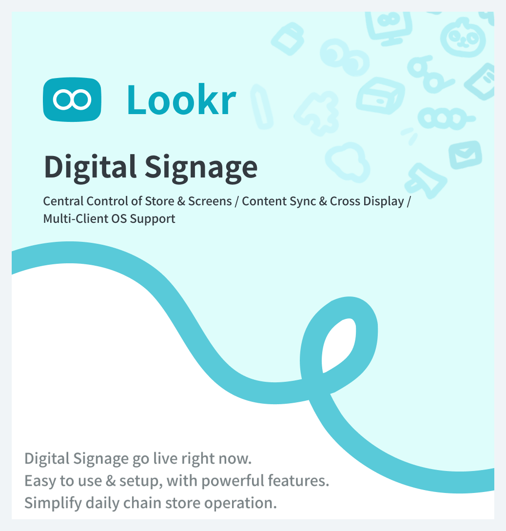 Easy to use CMS tool Lookr Digital Signage News Kabob Retail Cloud